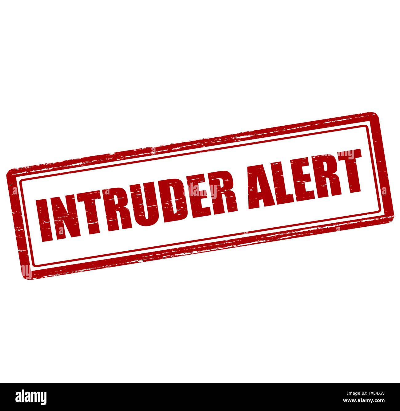 Rubber stamp with text intruder alert inside, vector illustration